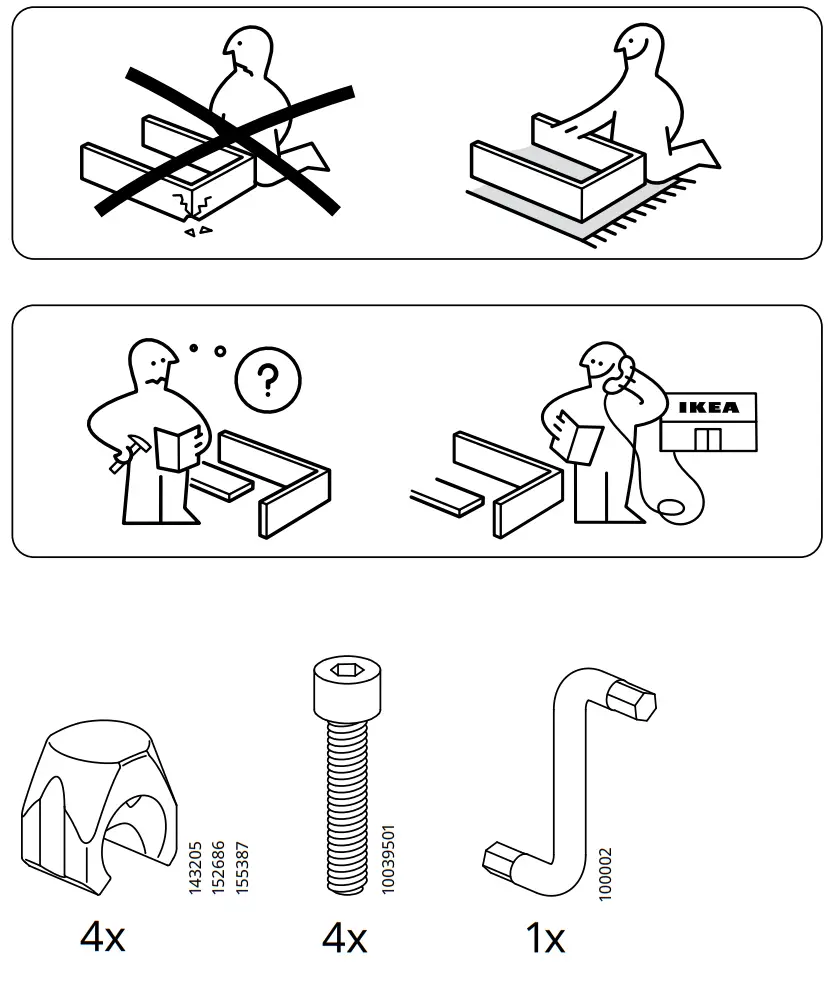 IKEA SEFAST Underframe White - PACKAGE