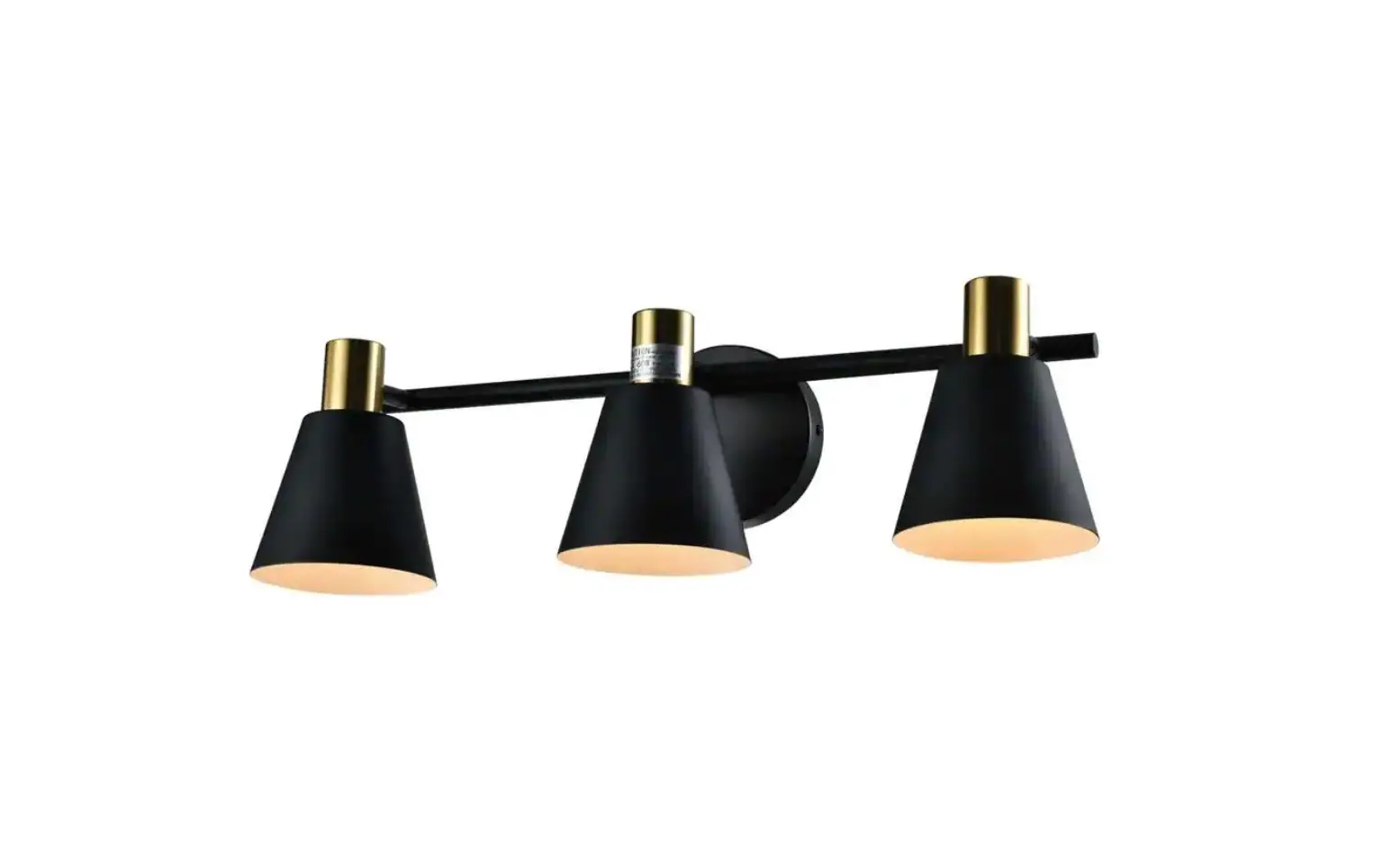 Maxax D156-3b6 Houston 21.65 In. 3-light Dimmable Black-gold Vanity Light Instruction Manual