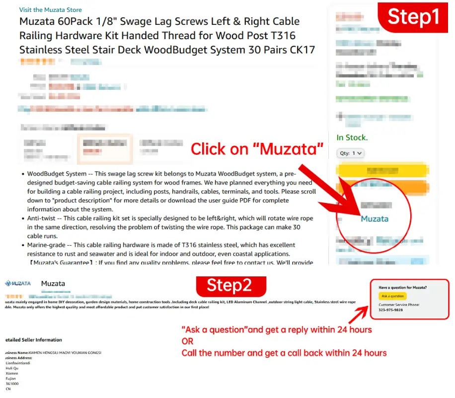 Muzata CR12 NiceView Cable Railing System - Reach us 2