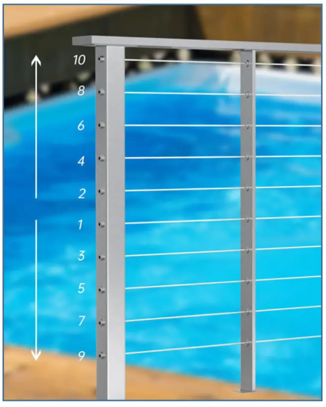Muzata CR12 NiceView Cable Railing System - Swageless terminals