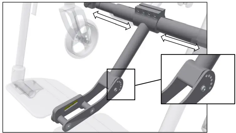 SUNRISE MEDICAL ADV5315 Adventus Adaptor Bar Instruction Manual - Mount the adjustment toll onto the fork