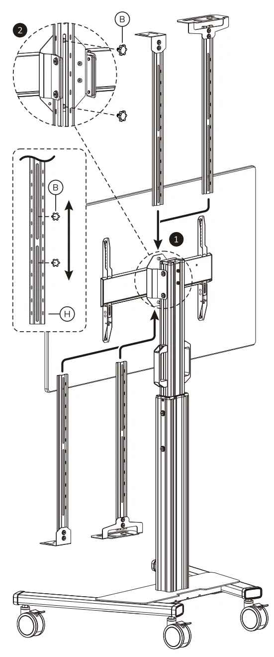 Neomounts AV1 825BL Videobar and Multimedia Kit - STEP