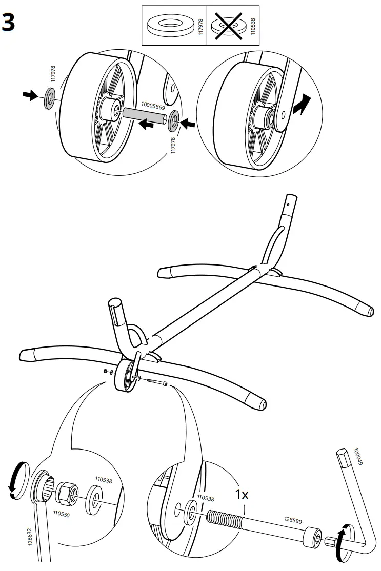 IKEA 802.515.13 GÅRÖ Hammock Stand Outdoor - Assembly 2