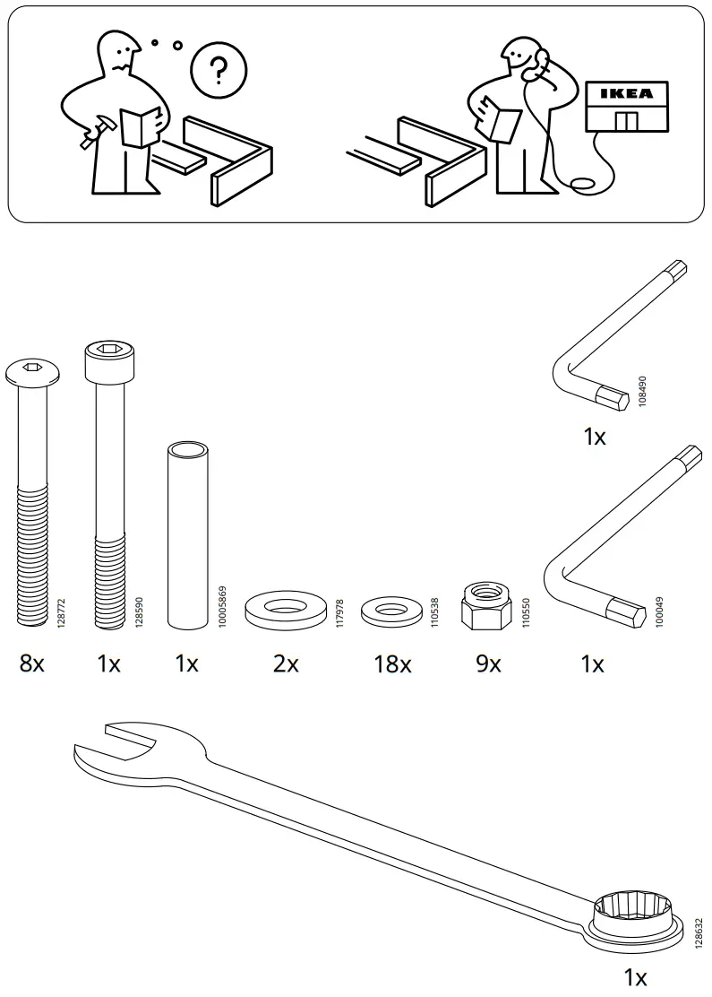 IKEA 802.515.13 GÅRÖ Hammock Stand Outdoor - Parts