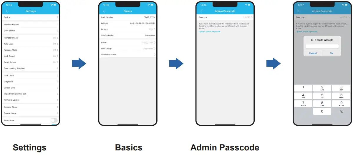 ADMIN PASSCODE MANAGEMENT