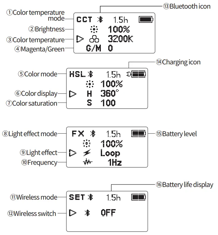 Lume cube Tube Light Mini Portable Tube Light - Interface Icons