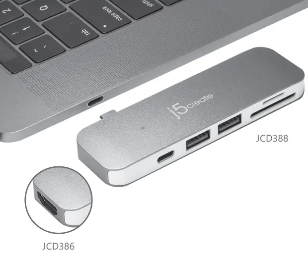 j5create-JCD386-USB-C-7-in-1-UltraDrive-Mini-Dock-fig-1