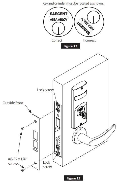 SARGENT 7800 Mortise Lock - Outside Front