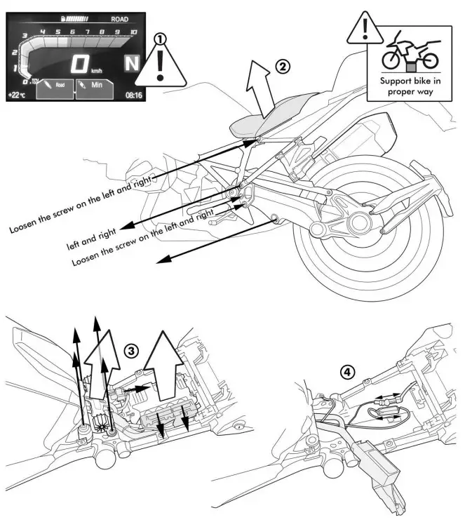 TOURATECH R1250GS Rear Shock Absorber DDA Plug and Travel EVO - Mounting