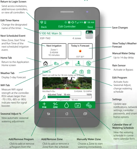 Rain Bird App Using