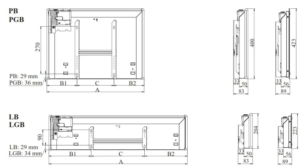 BEHA PB Series Steel and Glass Panel Heaters - Diogram