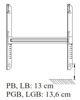 BEHA PB Series Steel and Glass Panel Heaters - bracket1