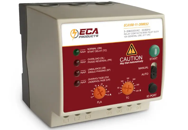 Eca Products Eca100-ii Motor Protection Relay Instruction Manual