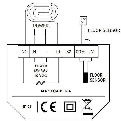 fastwarm-16AMP-Touchscreen-Thermostat-fig 5