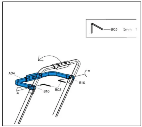 SUNNY HEALTH FITNESS SF-T722051 Hybrid Connected Folding Treadmill - Console Base Bracket1