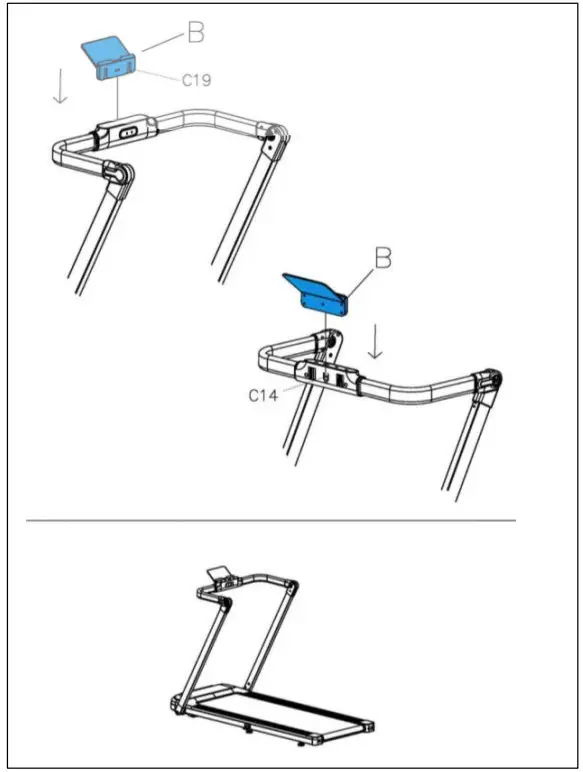 SUNNY HEALTH FITNESS SF-T722051 Hybrid Connected Folding Treadmill - Holder Fixed Base
