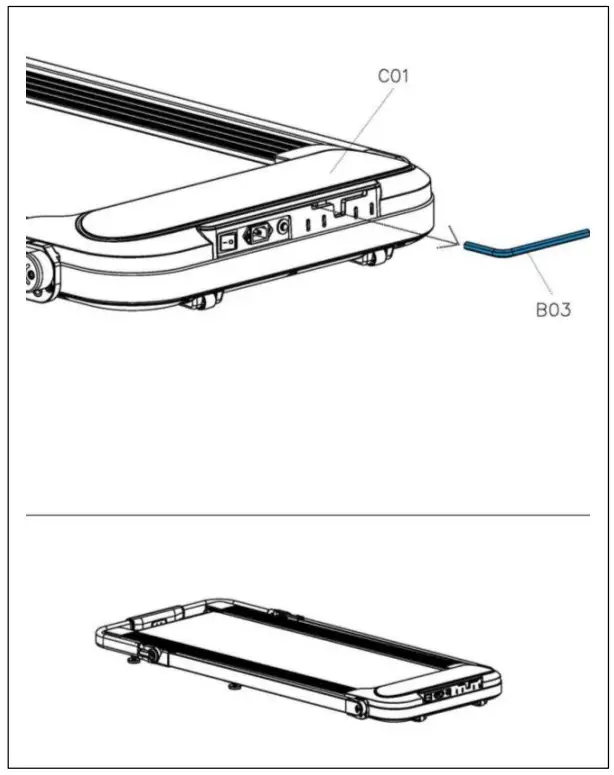 SUNNY HEALTH FITNESS SF-T722051 Hybrid Connected Folding Treadmill - Motor Top Cover