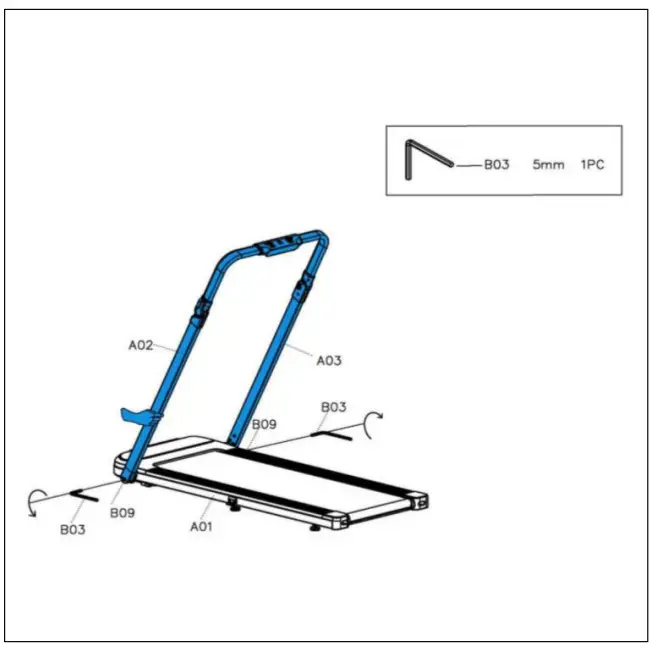 SUNNY HEALTH FITNESS SF-T722051 Hybrid Connected Folding Treadmill - Puller Bolts
