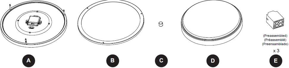 PROJECT SOURCE MXL1137-L24K9027H 11 Inch LED Flushmount Light 03