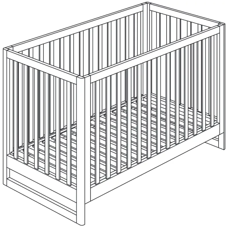 dadada baby Austin Crib and Toddler Rail