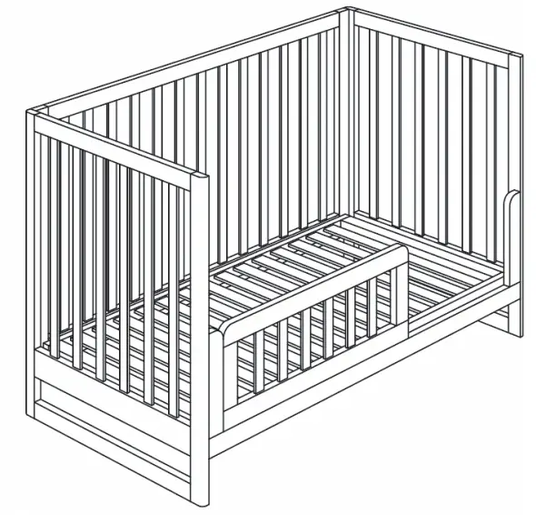 dadada baby Austin Crib and Toddler Rail