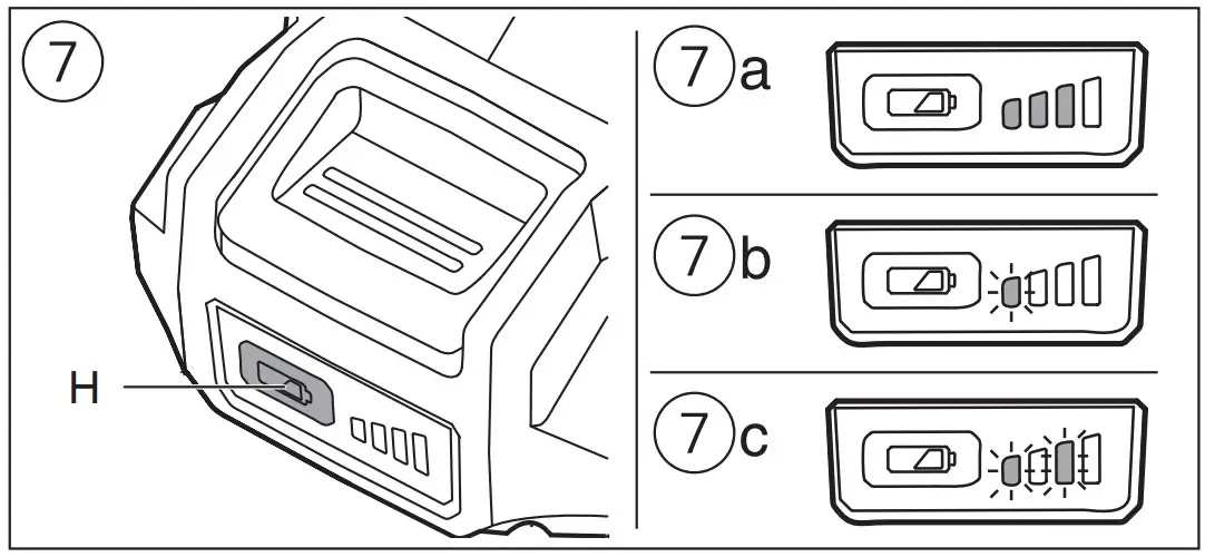 Battery level indicator