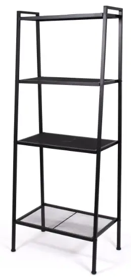 Humble Crew UT76641 Black 4 Tier Metal Storage Shelving Rack -