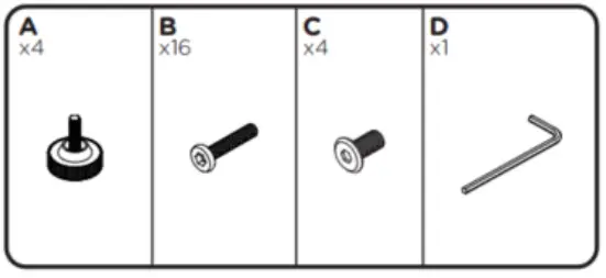 Humble Crew UT76641 Black 4 Tier Metal Storage Shelving Rack - fig2