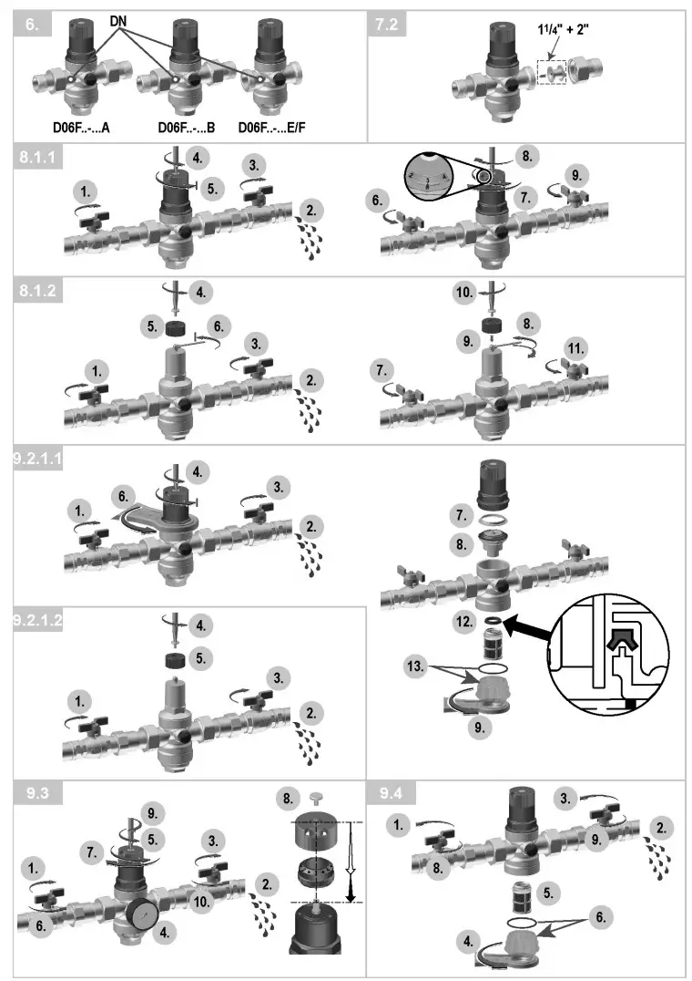 Honeywell D06F Pressure Reducing Valve - parts 1