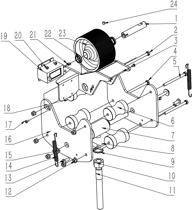 GLOBAL INDUSTRIAL 320794 Heavy Duty Wire Meter Counter B2