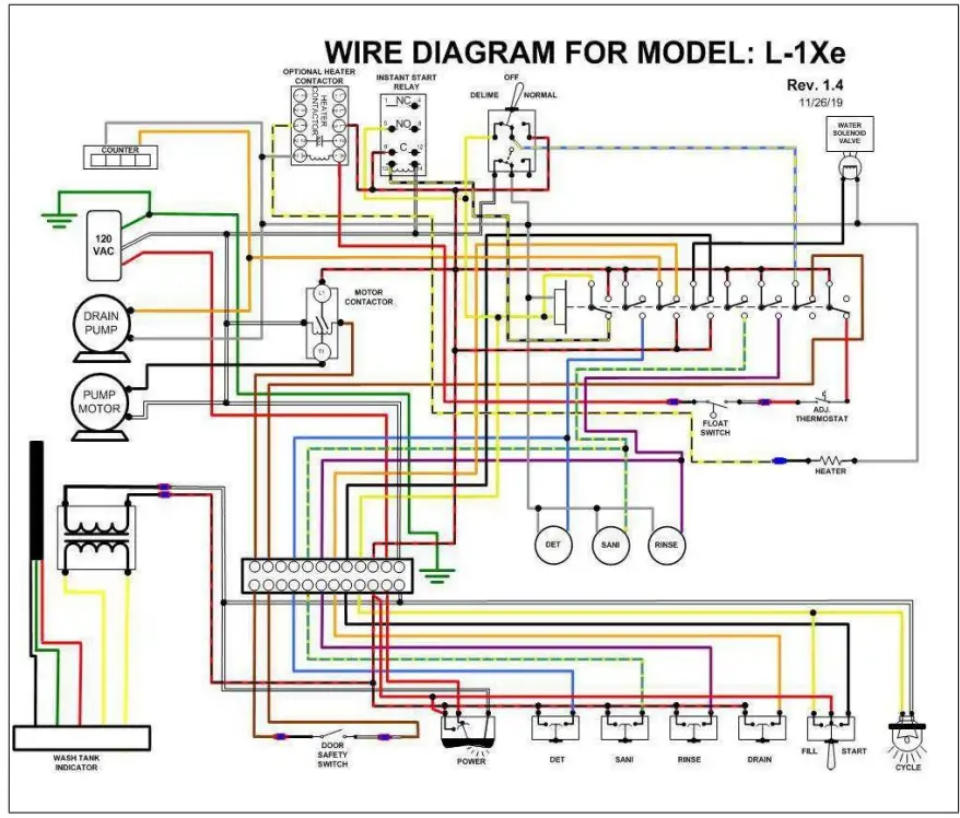 CMA Dishmachines L-1Xe Low Temperature Undercounter Dishwasher Glasswasher - fig 13