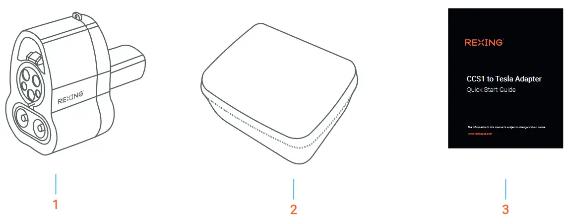 REXING CCS1 to Tesla Adapter - the box