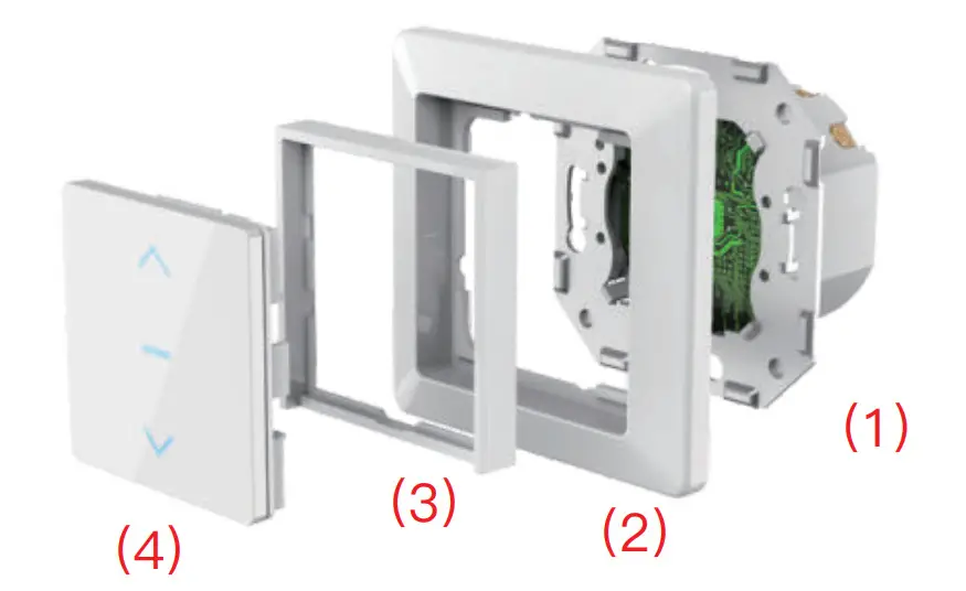 MOES WS-Y-EUTC-WH-EN WiFi Smart Curtain Modern Touch Switch - Modified