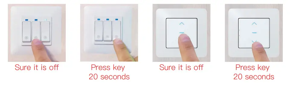 MOES WS-Y-EUTC-WH-EN WiFi Smart Curtain Modern Touch Switch - Press