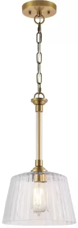 Westinghouse-6130200-Aggie-1-Light-Brushed-Brass-Shaded-Pendant-product