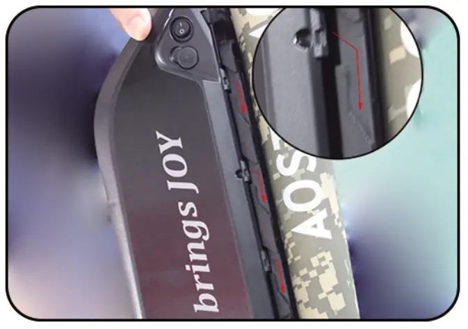 Unbranded EBike 8 26 Inch 750 Watt Fat Tire Electric Bike - Bettery Installation 4