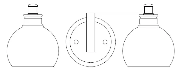 Focuswlc-E20067-2-Light-Vanity-Light-with-Clear-Glass-round-Shades-2