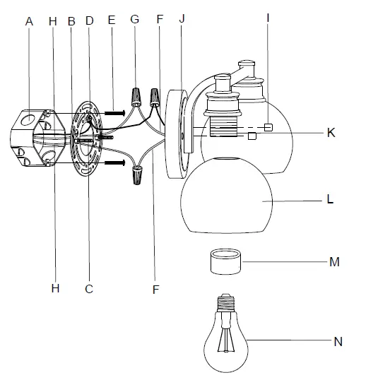 Focuswlc-E20067-2-Light-Vanity-Light-with-Clear-Glass-round-Shades-3