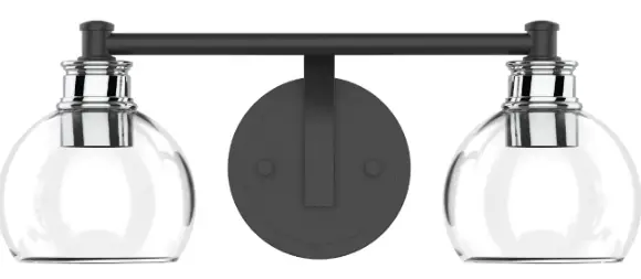 Focuswlc-E20067-2-Light-Vanity-Light-with-Clear-Glass-round-Shades-PRODUCT-IMAGE