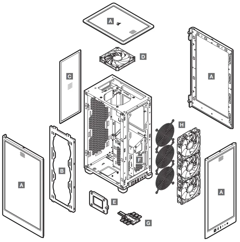 CORSAIR iCUE 2000D RGB Airflow ITX Tower - CASE FEATURES