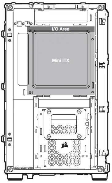 CORSAIR iCUE 2000D RGB Airflow ITX Tower - INSTALLING MOTHERBOARD