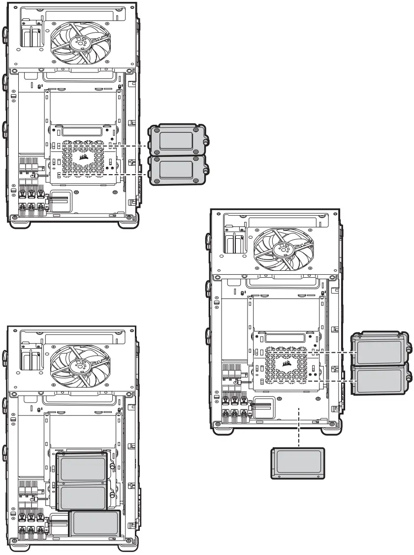 CORSAIR iCUE 2000D RGB Airflow ITX Tower - INSTALLING SSD