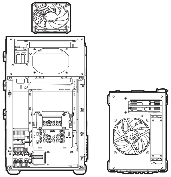 CORSAIR iCUE 2000D RGB Airflow ITX Tower - INSTALLING TOP FAN