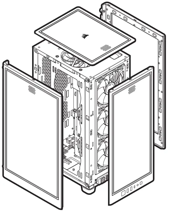 CORSAIR iCUE 2000D RGB Airflow ITX Tower - PANELS