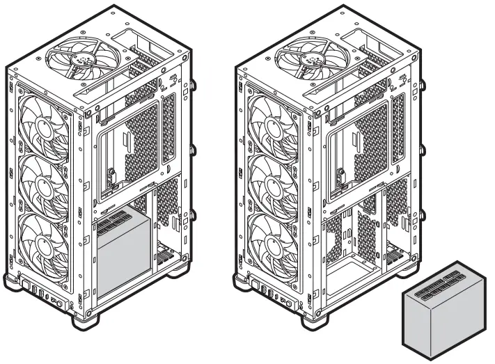 CORSAIR iCUE 2000D RGB Airflow ITX Tower - PSU SHROUD 3
