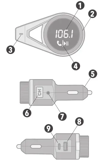 SCOSCHE BTFreq Pro Bluetooth FM Transmitter - SECTION A