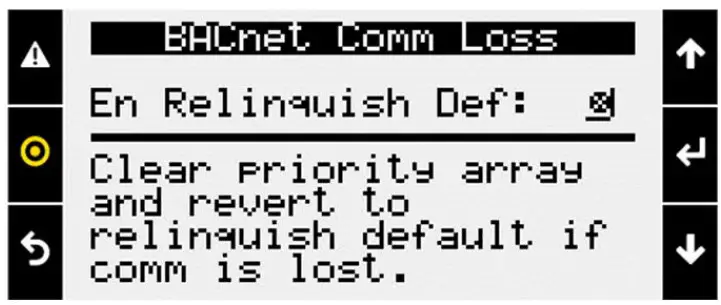 RELINQUISH DEFAULT SETT