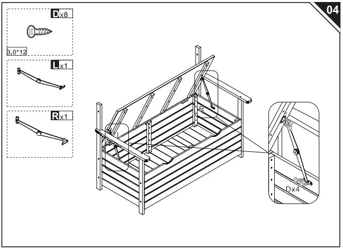 84B-311-Outdoor-Fir-Wood-Storage-Bench-fig-5
