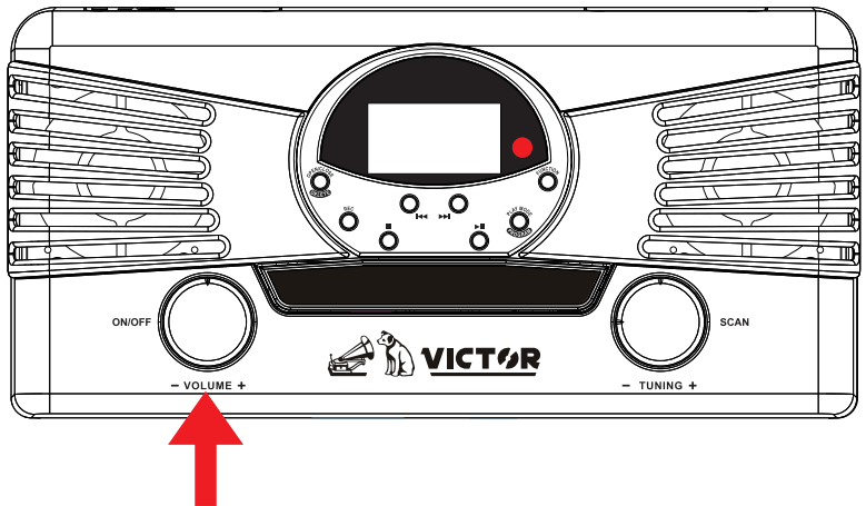 VICTOR VHRP 1400 TQ 7 IN 1 Turntable Music Center