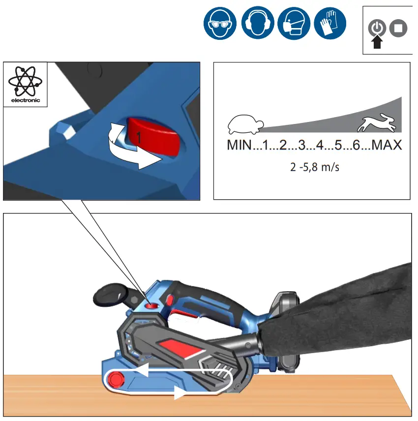 G de BSR 18 0 Cordless Belt Sander - Figure 6
